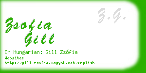 zsofia gill business card